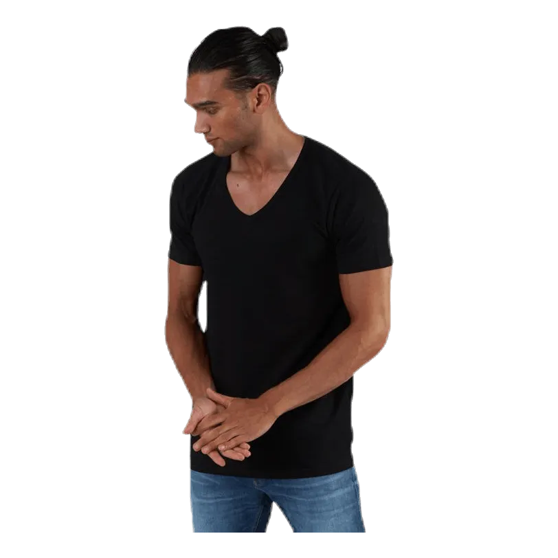 Basic V-Neck Tee S/S Black