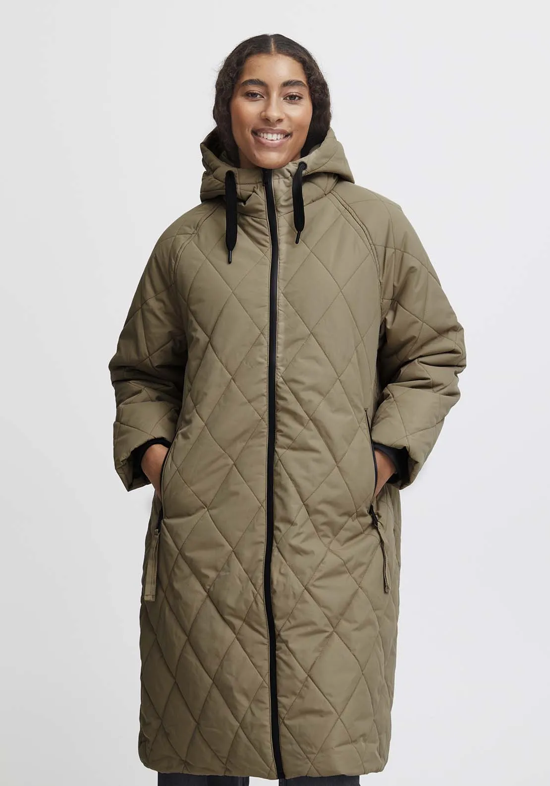 Belis Long Sleeve Coat - Sepia Tint