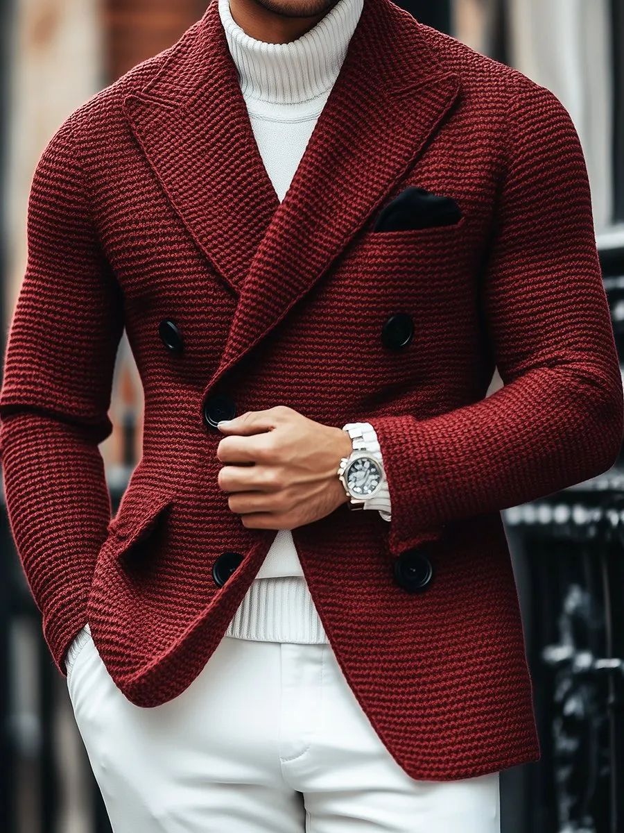 BELLERO™ - DOUBLE-BREASTED KNIT BLAZER