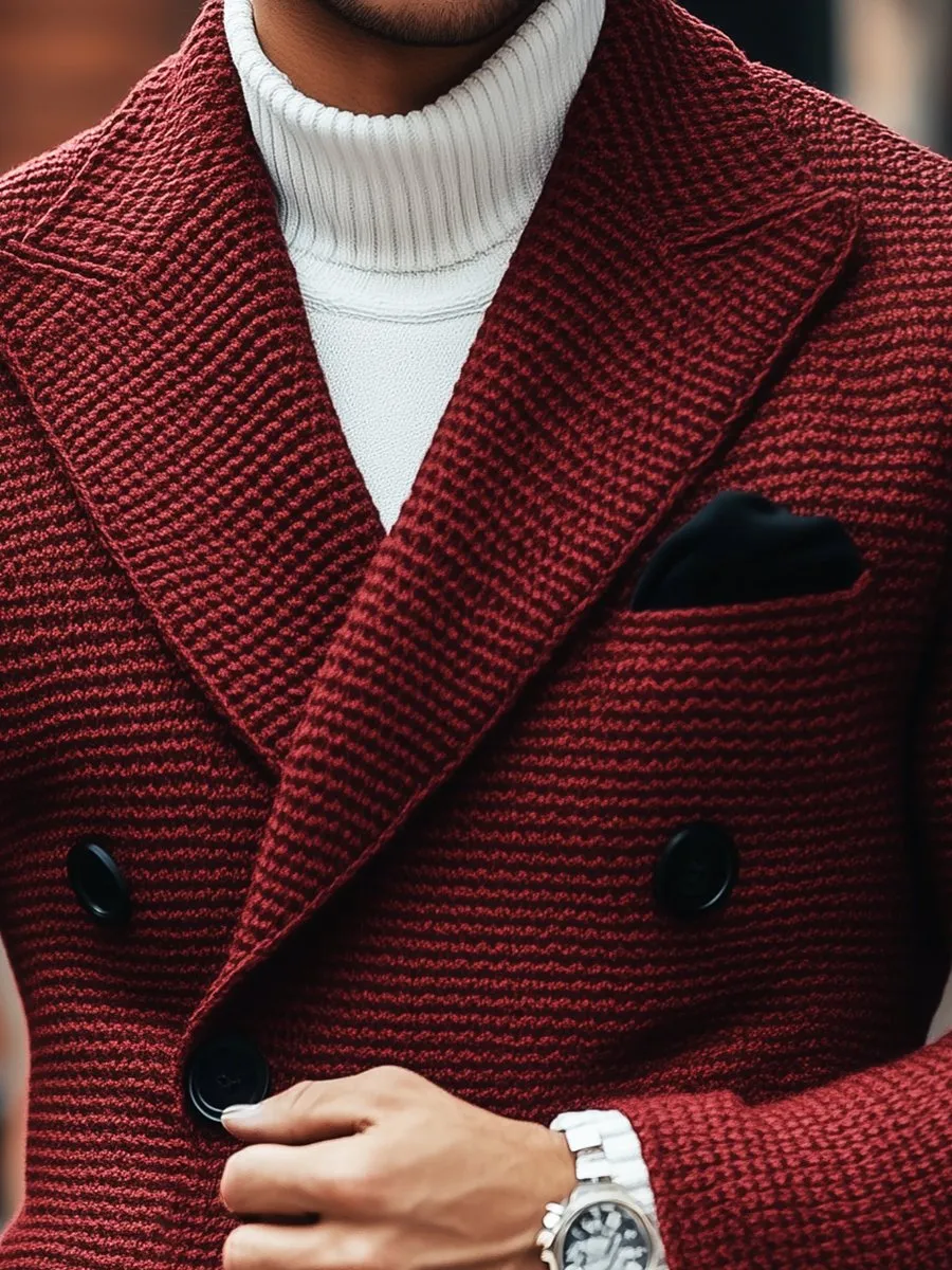 BELLERO™ - DOUBLE-BREASTED KNIT BLAZER