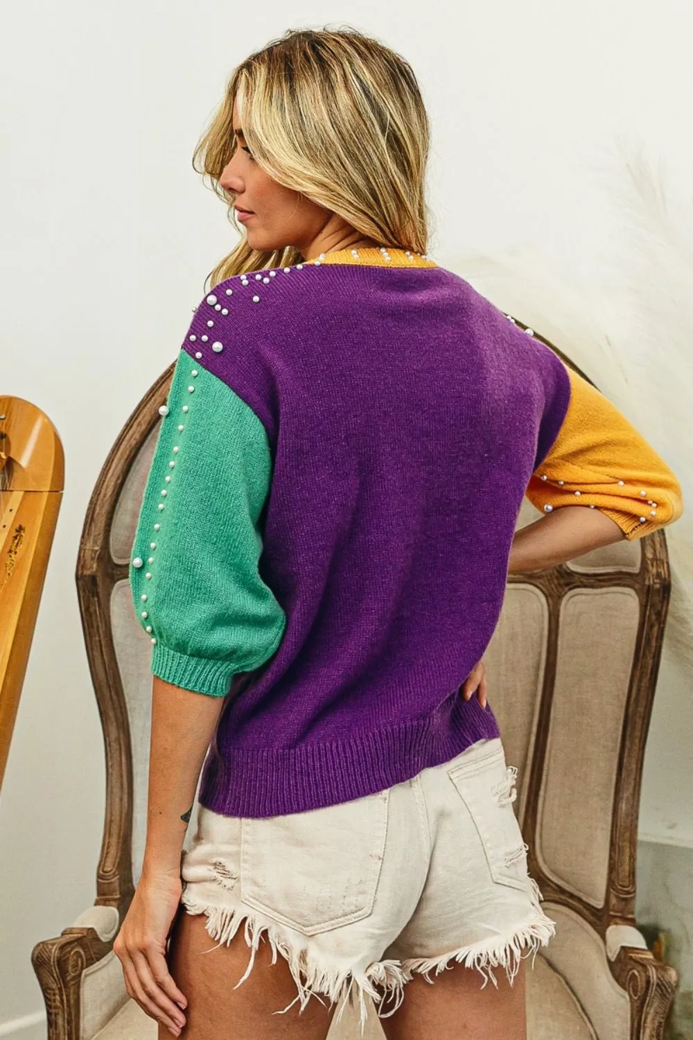 BiBi™ | Pearl Round Neck Sweater