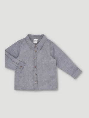 Boys Premium Shirt Linen Blend Crossdye Shirt