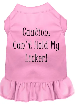 Can't Hold My Licker Screen Print Dress Light Pink Xxl