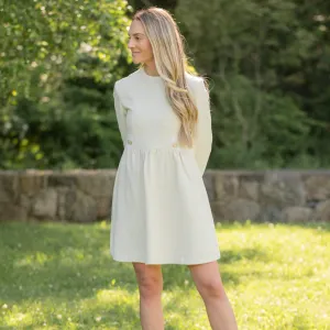 Caroline Dress in Cream Tweed