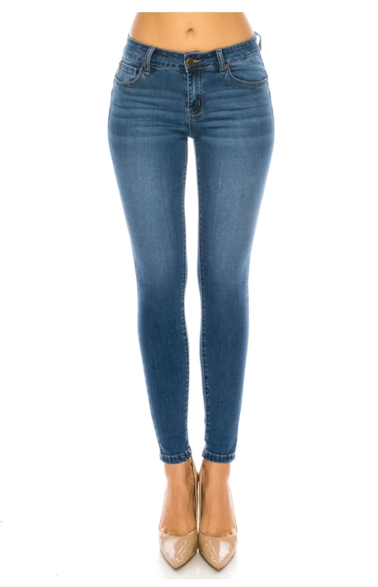 CLASSIC MID RISE ANKLE SKINNY JEANS BOTTOM WEAR on sale