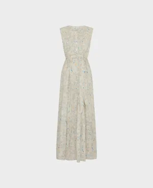 Cotton Pintuck Tiered Dress