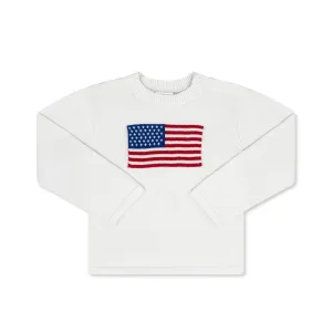 Cozy Up Sweater Legacy White American Flag