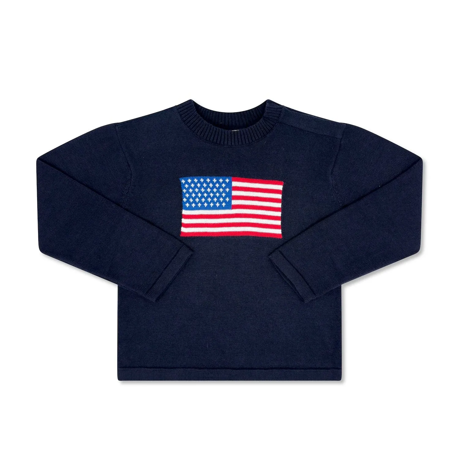 Cozy Up Sweater Northshore Navy American Flag