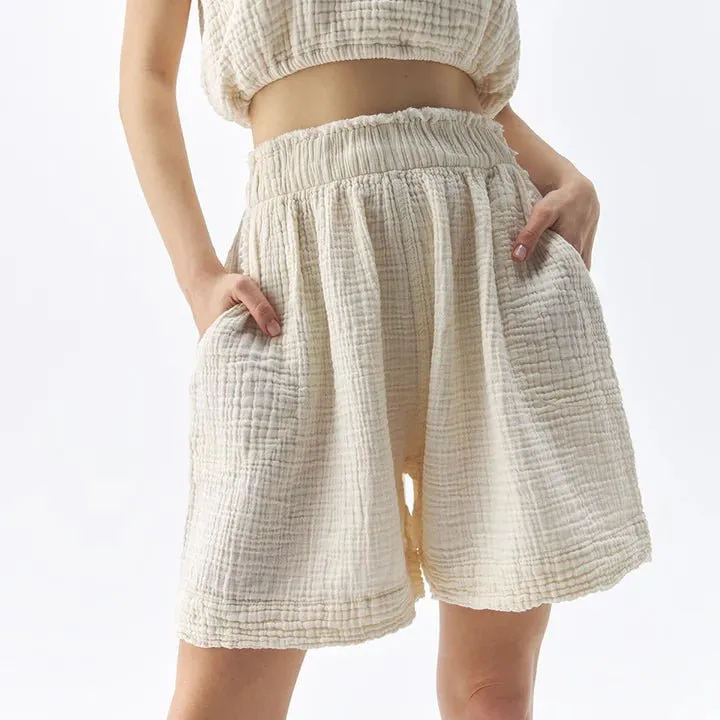 Crinkle Relaxed Shorts | POKOLOKO