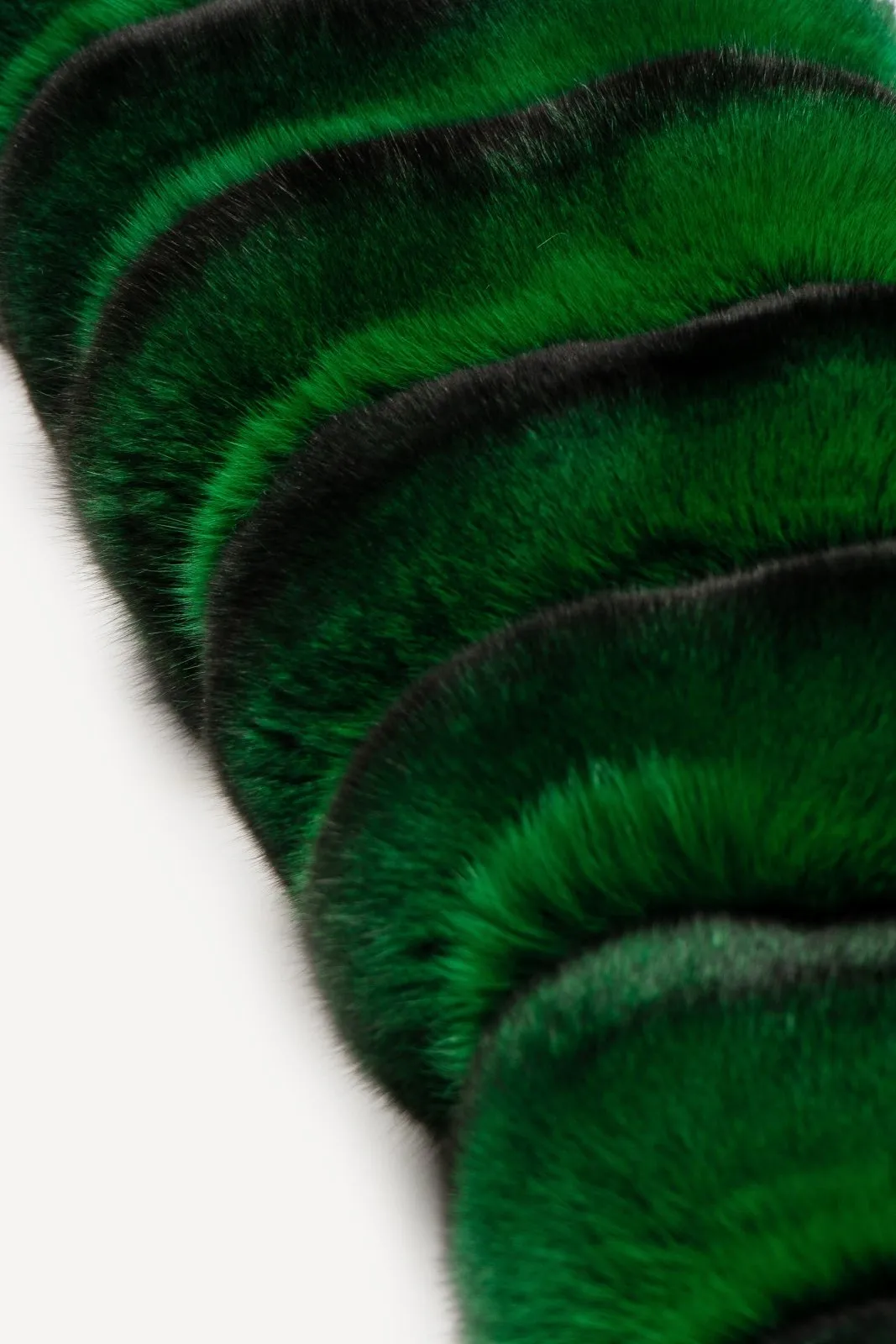 Emerald Green Chinchilla Fur Jacket