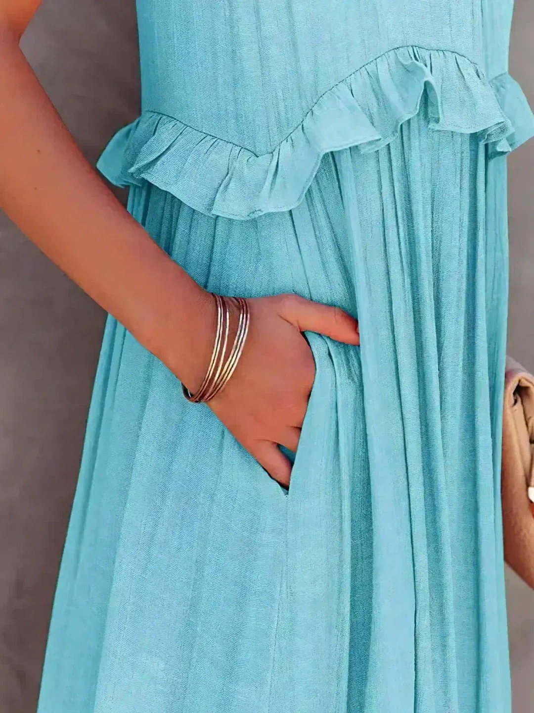 Emilia - Ruffled Halter Maxi Dress