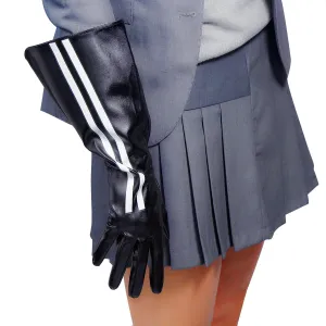 FIFTIES Faux Leather Gloves – Vintage Glam, Elbow-Length