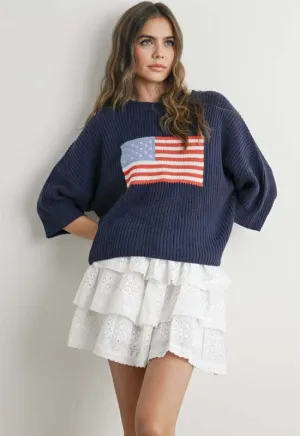 Flag Sweater - Navy Multi