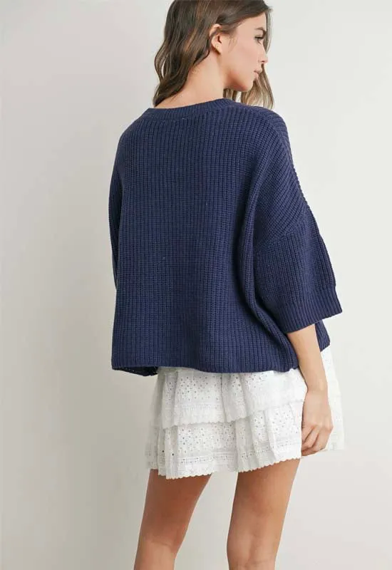 Flag Sweater - Navy Multi