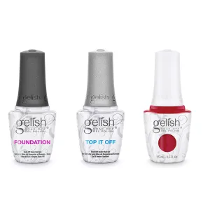 Gelish Combo - Base, Top & Red Roses