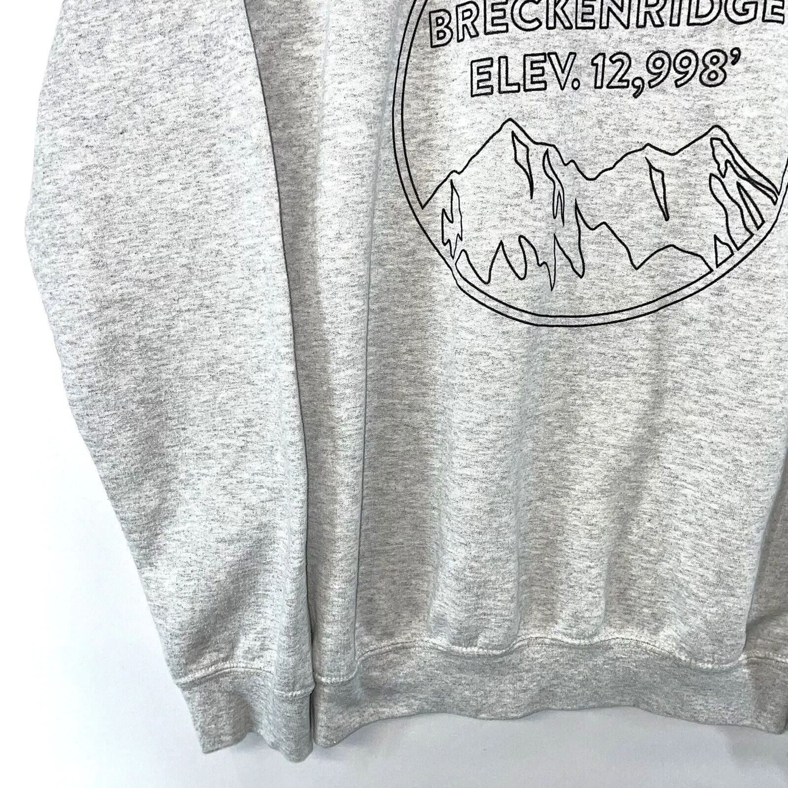 Gildan Women's Cozy Graphic Sweatshirt Breckenridge CO Mountain Gray Size S
