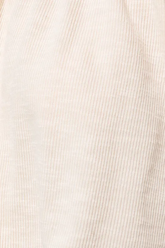 GILLI Shirring Neck Rib Top