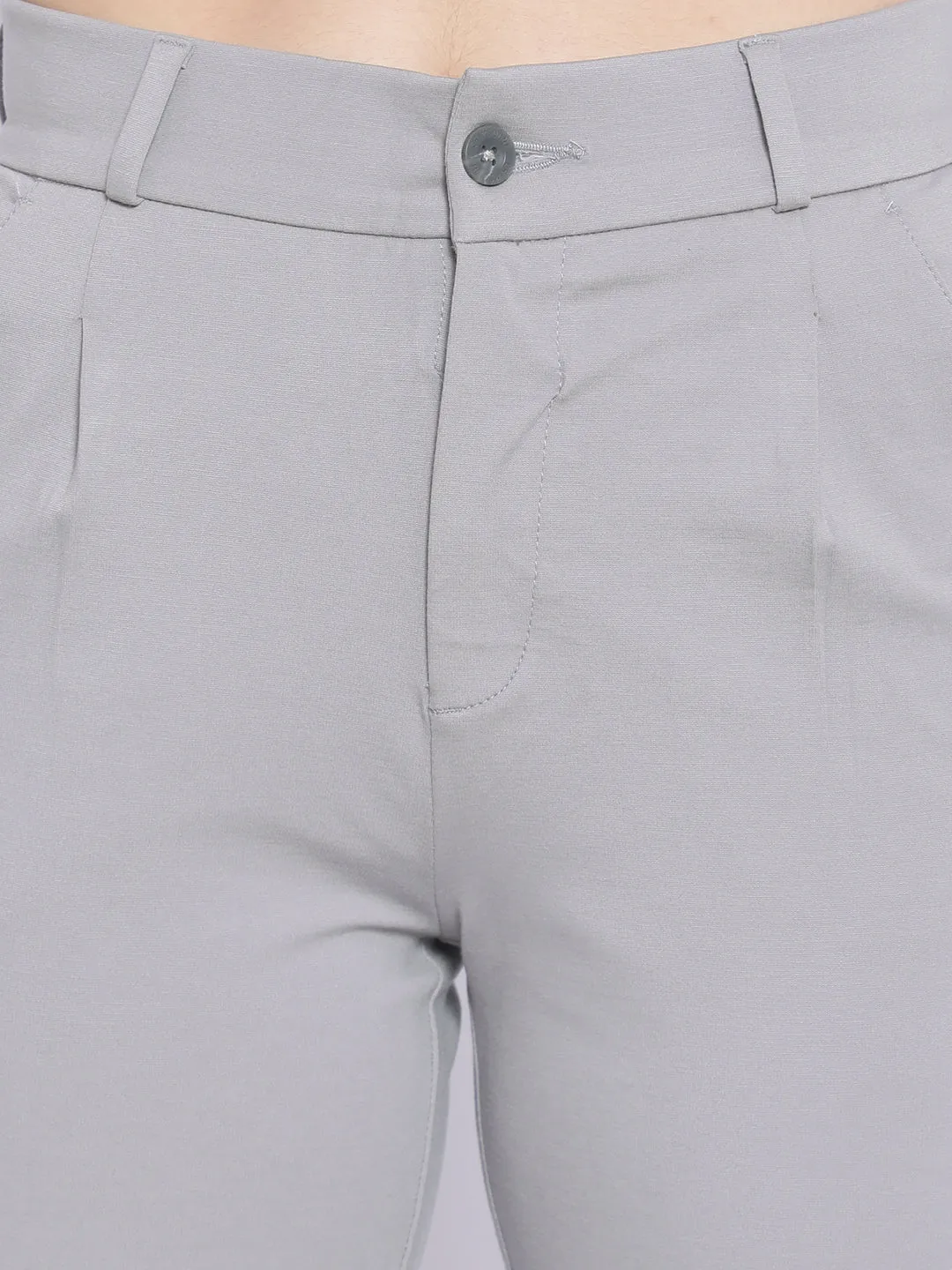 Grey Crop Trousers