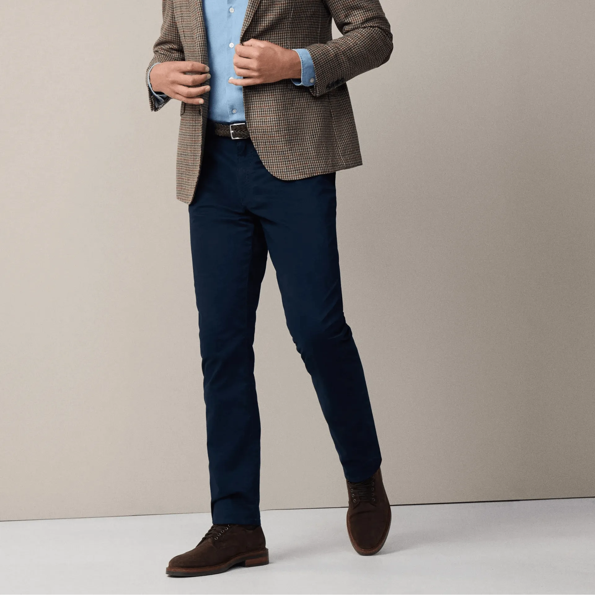 Hackett regular fit trinity 5 pocket In Navy Blazer