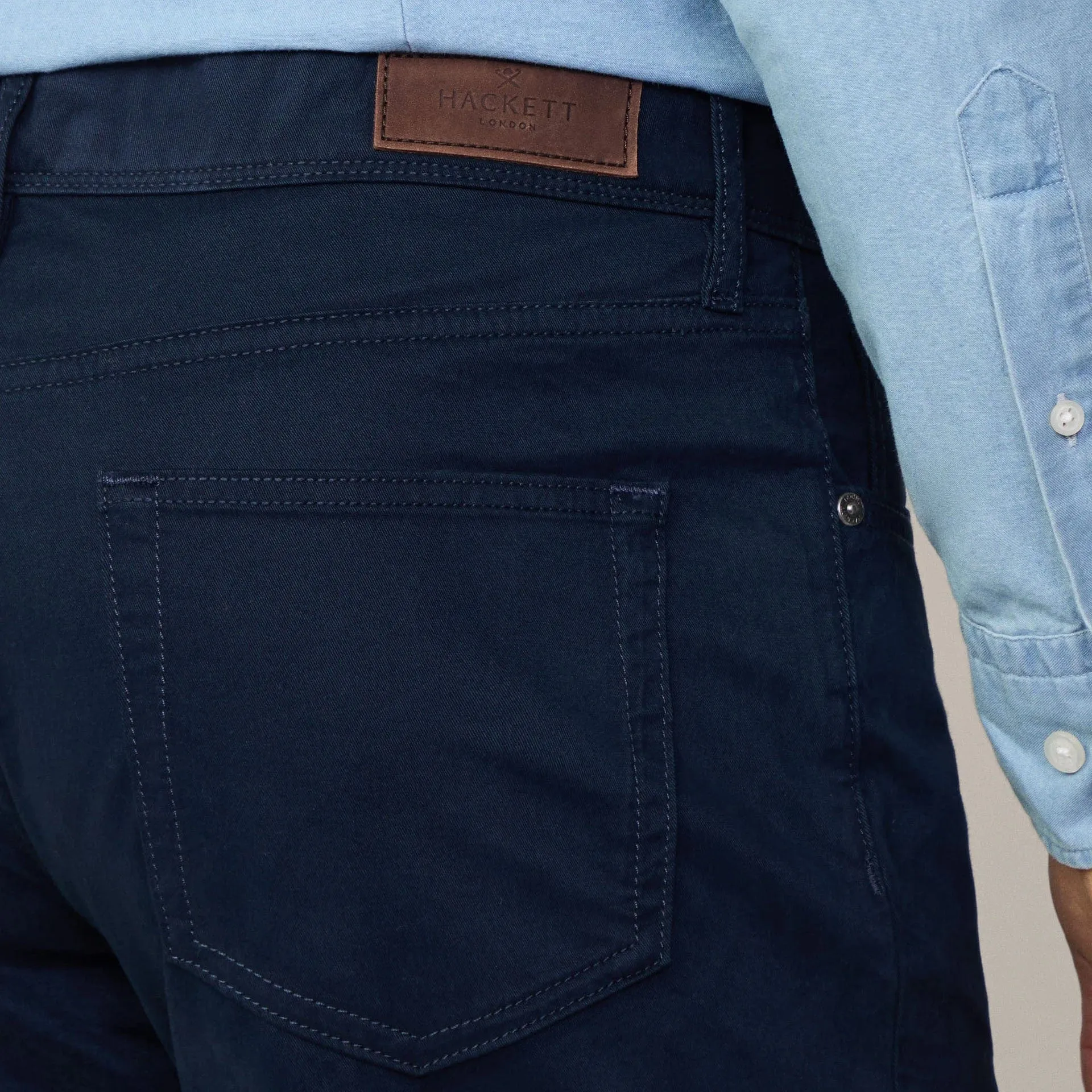 Hackett regular fit trinity 5 pocket In Navy Blazer