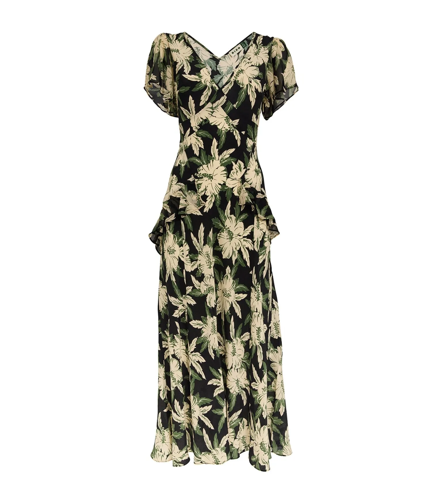 Hibiscus Print Evie Midi Dress
