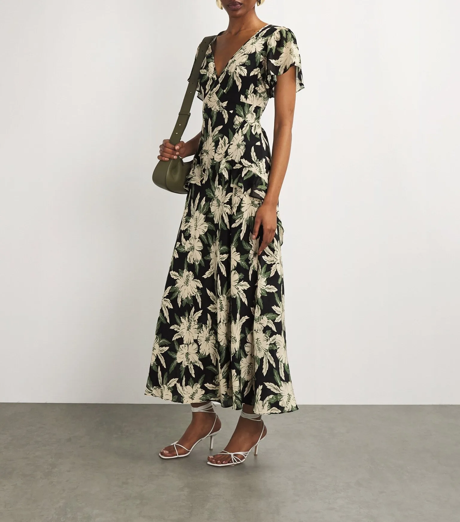 Hibiscus Print Evie Midi Dress
