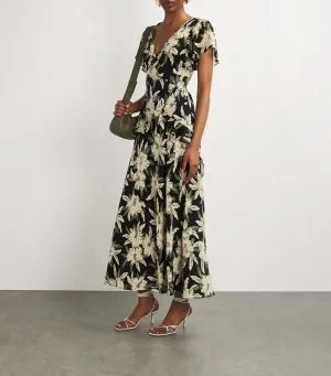 Hibiscus Print Evie Midi Dress