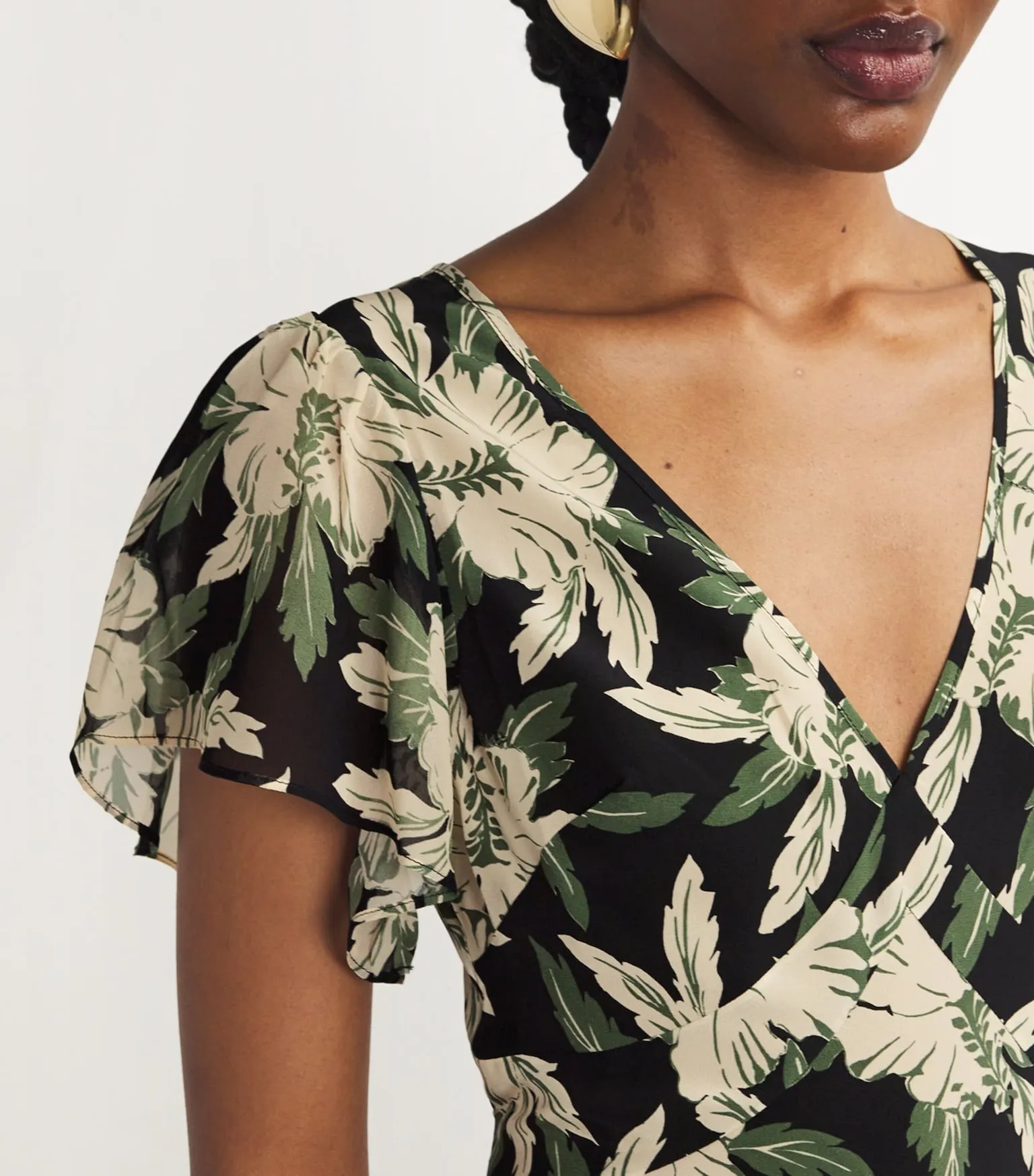 Hibiscus Print Evie Midi Dress