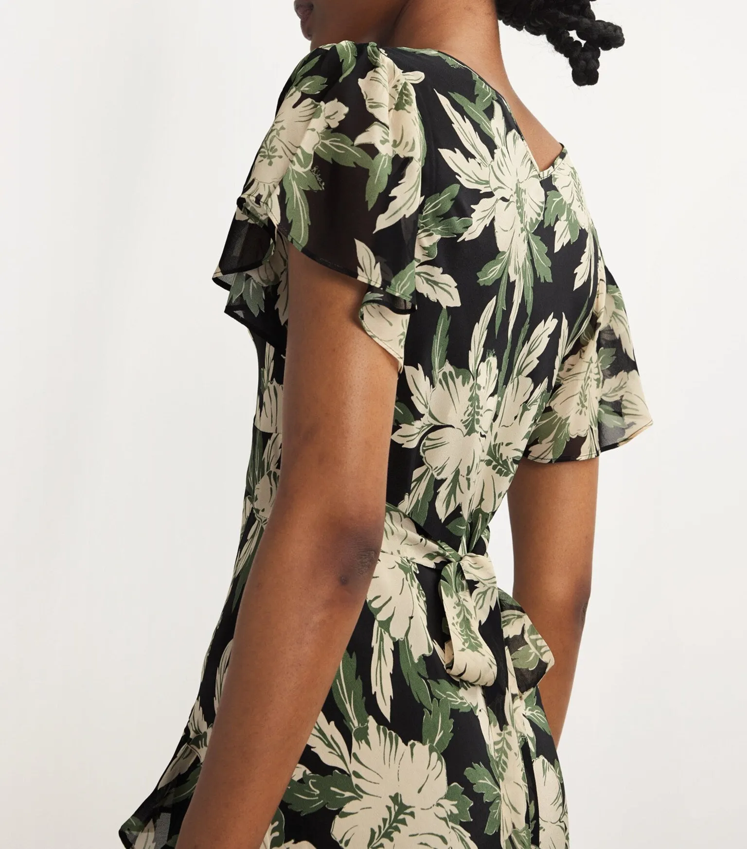 Hibiscus Print Evie Midi Dress