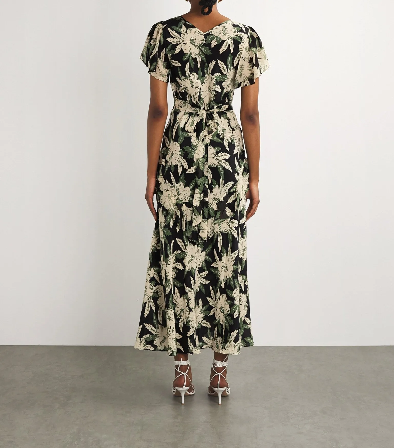 Hibiscus Print Evie Midi Dress