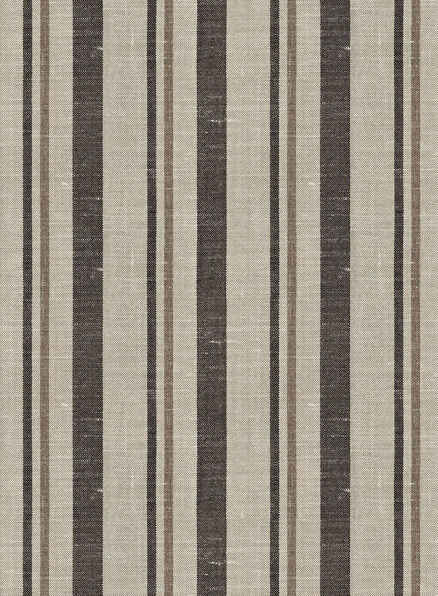 Italian Murano Emario Stripe Wool Linen Silk Suit