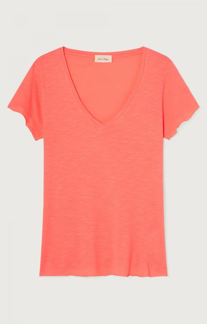 JACKSONVILLE V-Neck Short Sleeve Tee in Dahlia Vintage