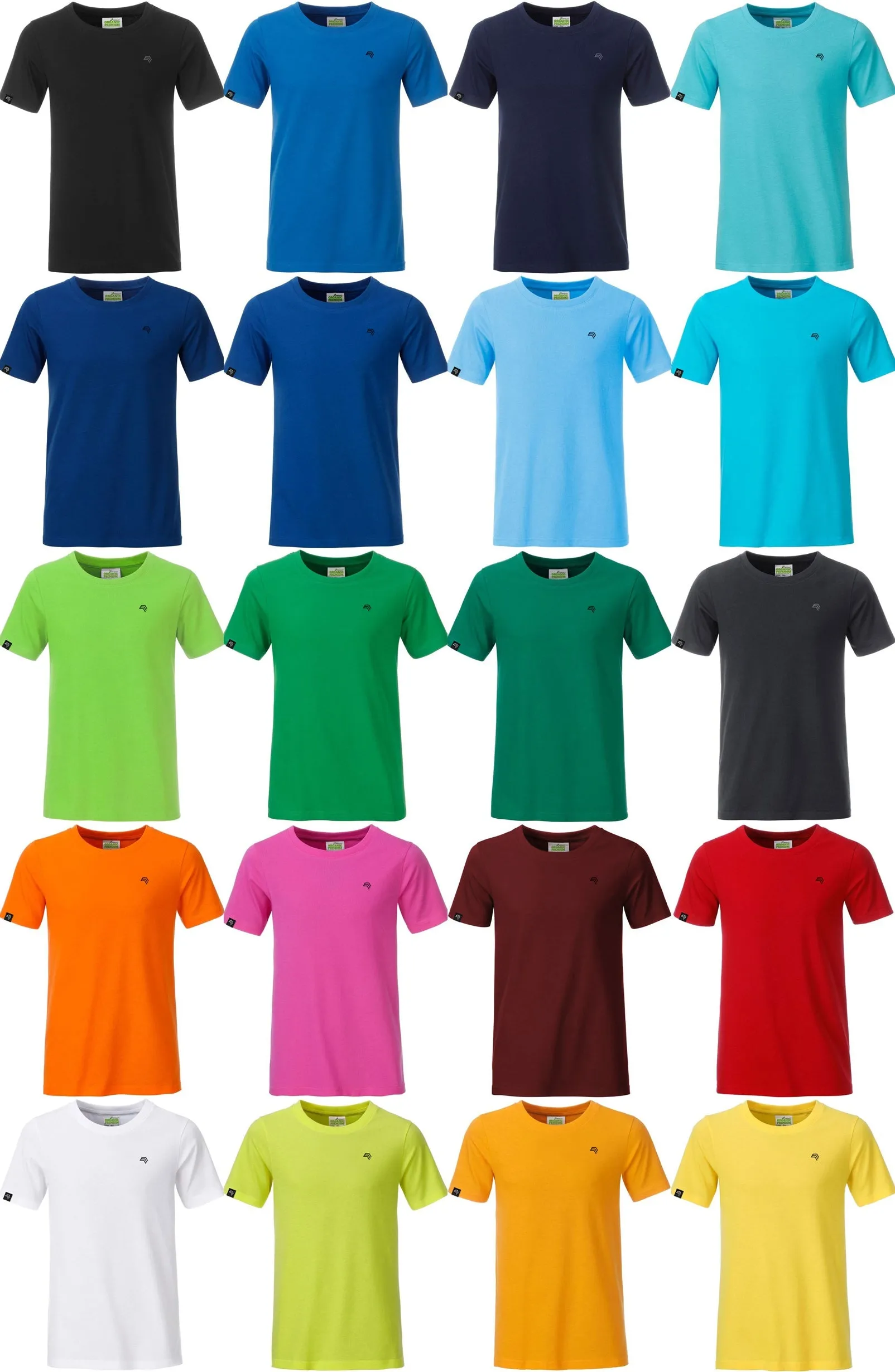 JAN 8008B ― Kinder/Jungen Bio-Baumwolle T-Shirt - Schwarz