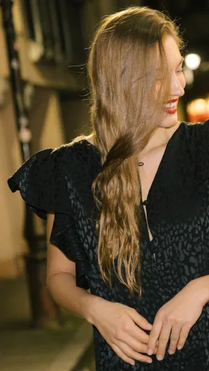 Leopard Jacquard Maxi Dress