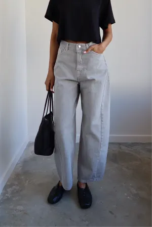 Light Grey Barrel Leg Jeans