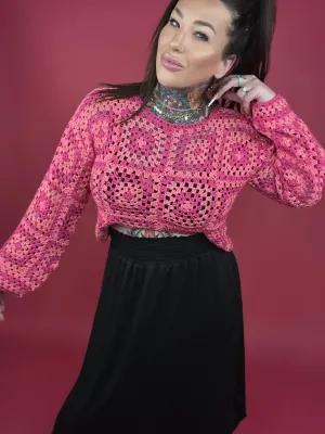 Long Sleeve Crochet Top (Multiple Colors) - BP