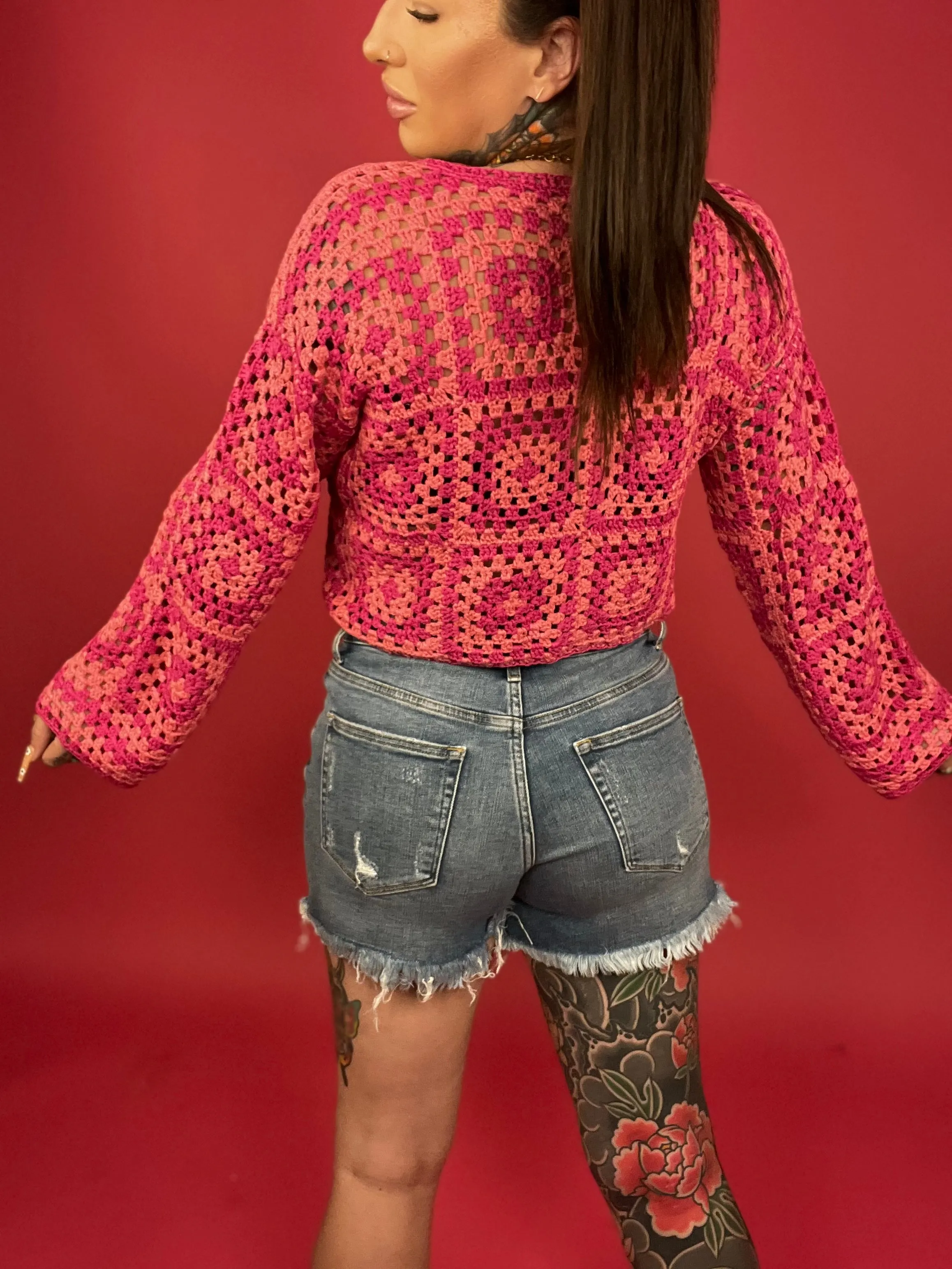Long Sleeve Crochet Top (Multiple Colors) - BP