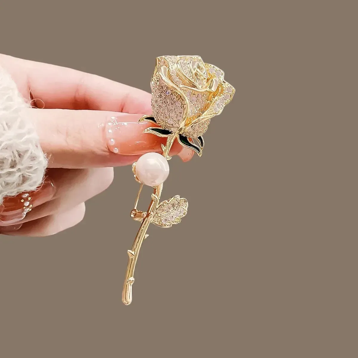 Mallow Leather Brooch Pin