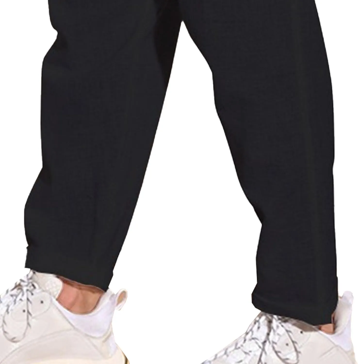 Men's Straight Leg Basic Summer Pants Cotton Linen Breathable Outdoor Trousers Comfort Solid Beach Pants