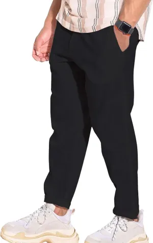 Men's Straight Leg Basic Summer Pants Cotton Linen Breathable Outdoor Trousers Comfort Solid Beach Pants