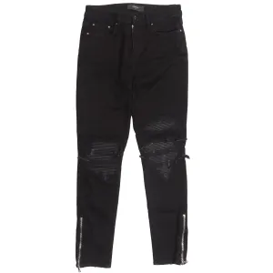 MX1 Classic Black Distressed Denim