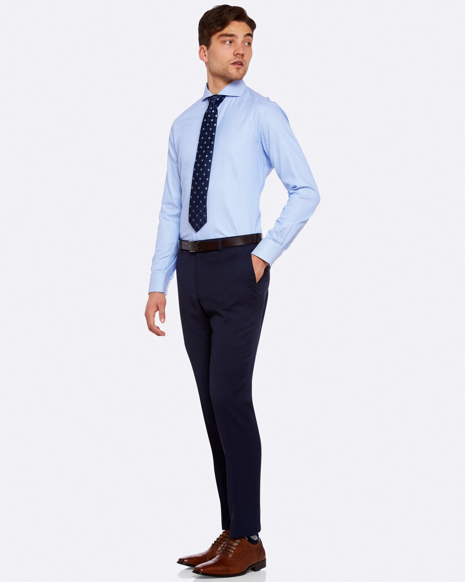 N.Hopkin Wool Streh Suit Trouserx