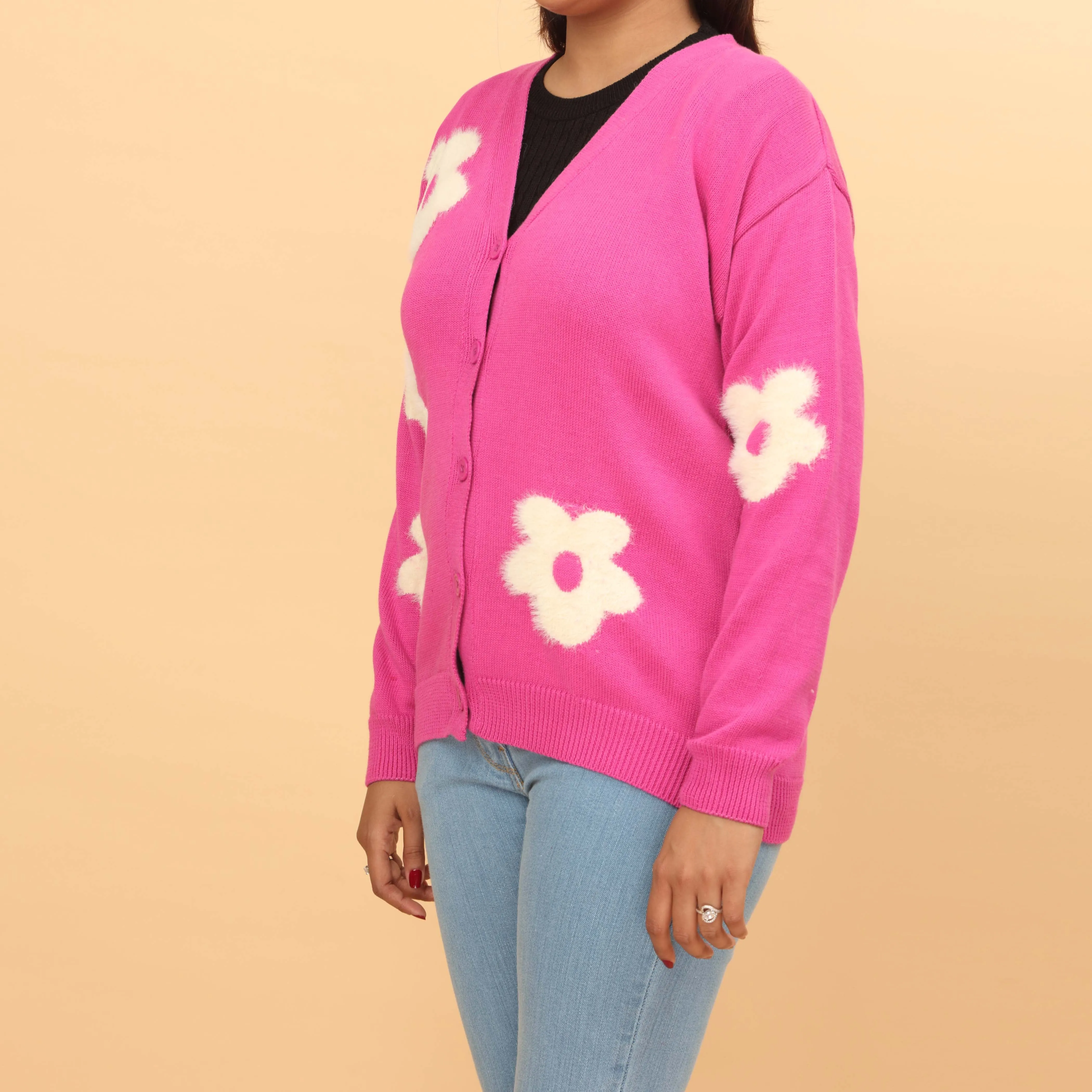 Pink Cotton Winter Sweater PW4810