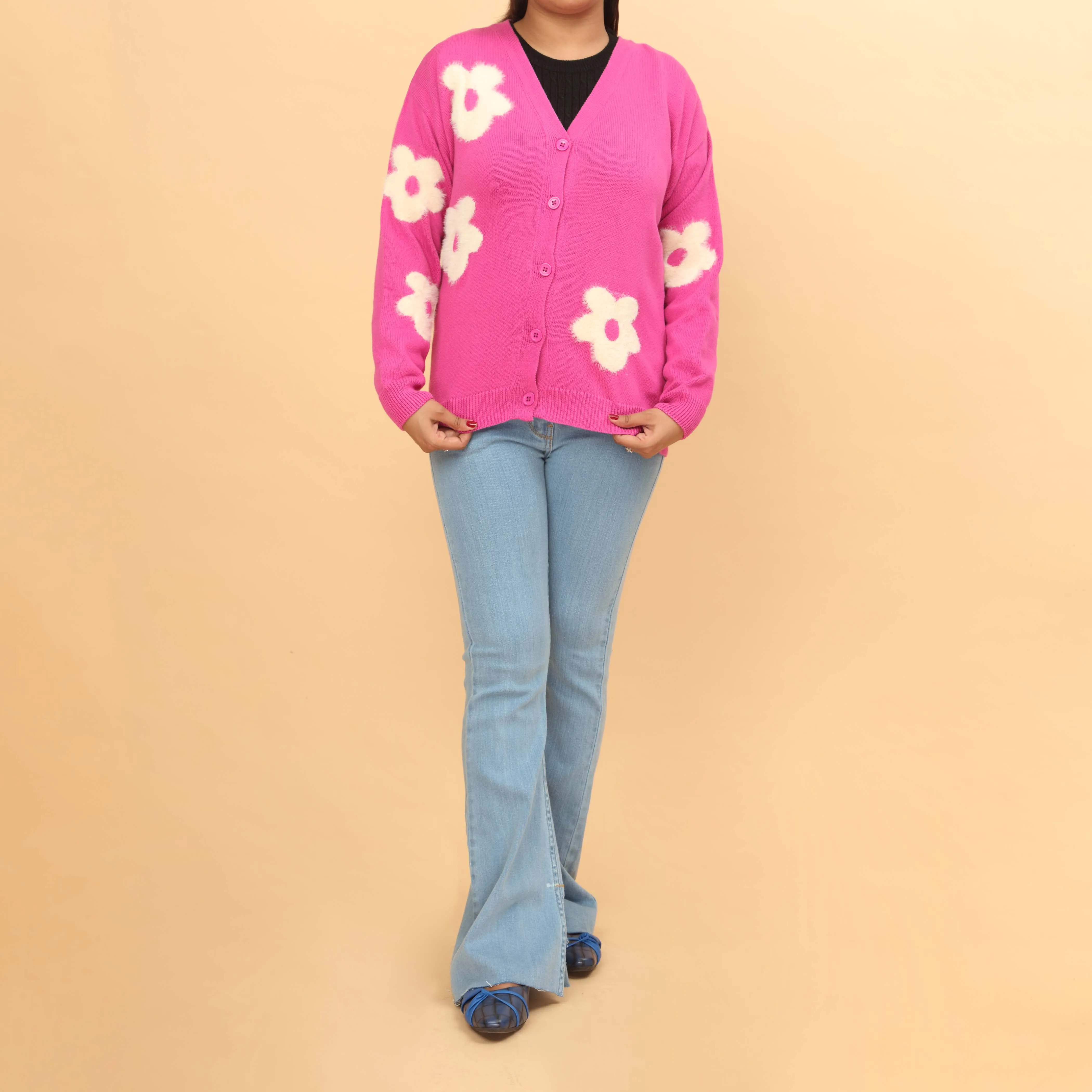 Pink Cotton Winter Sweater PW4810