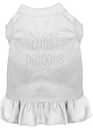 Rhinestone Cutie Patootie Dress White 4x
