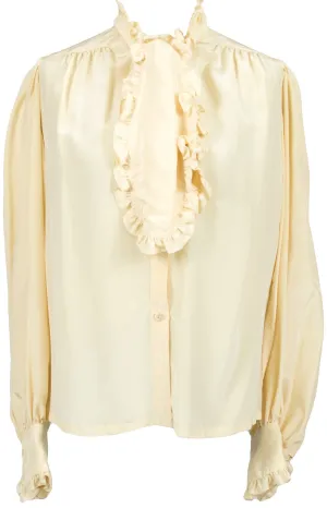 Silk vintage Loewe blouse with ruffled sash SOLD