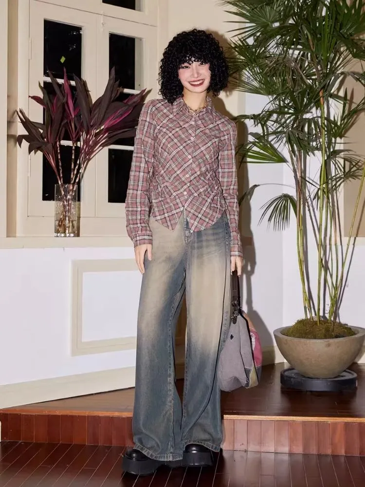 Straight wide leg jeans【s0000007119】