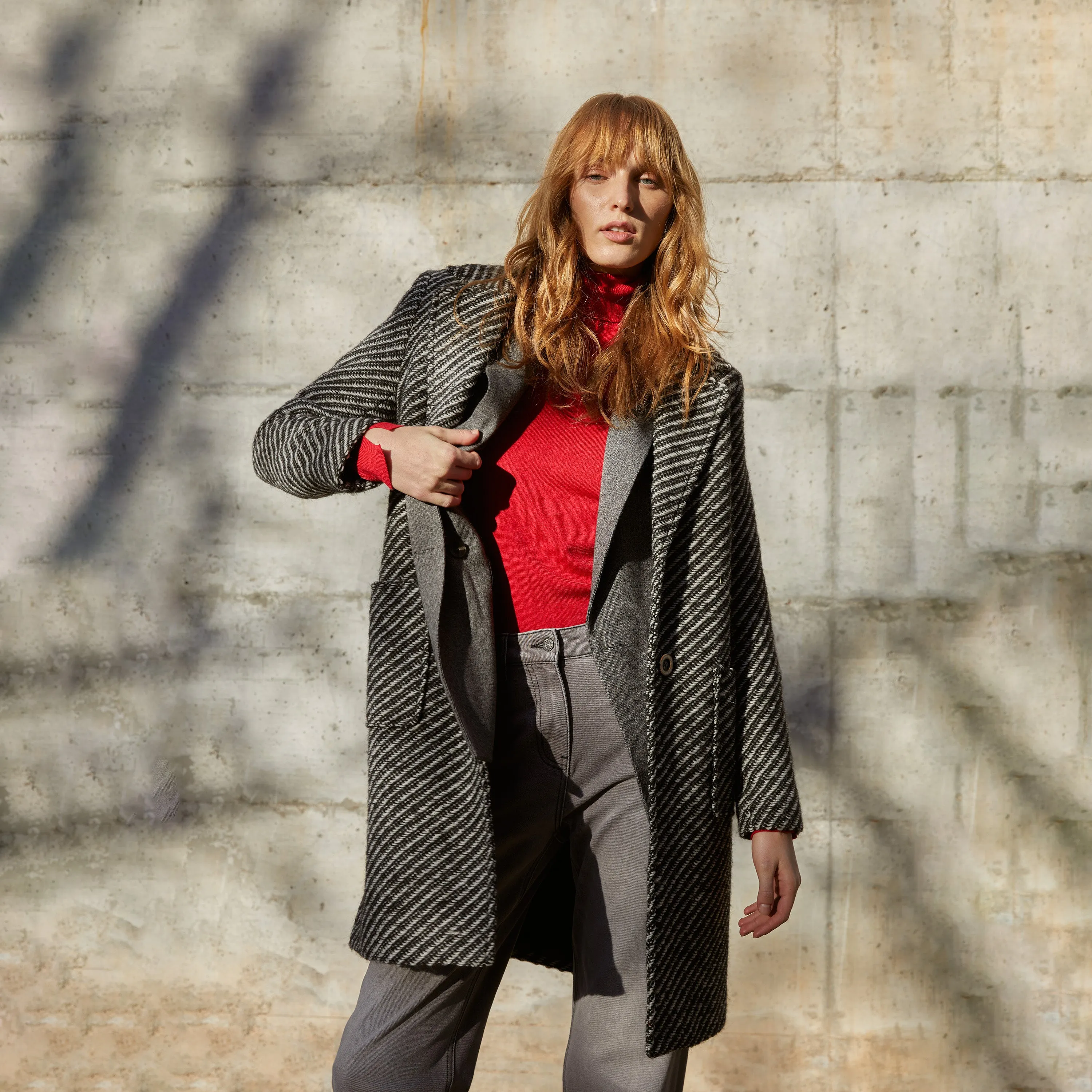 Textured Black Coat