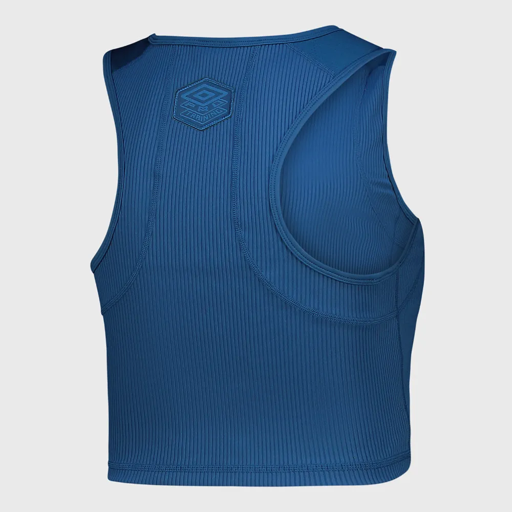 Umbro Womens Pro Training Ribbed Crop Top Blue _ 182176 _ Blue