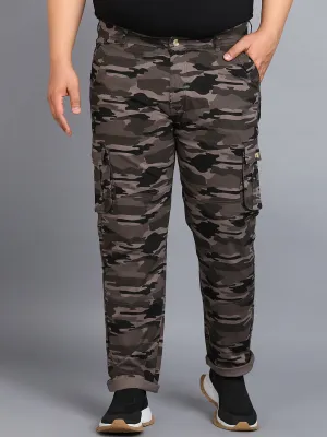 Urbano Plus Men's Navy Blue Regular Fit Military Camouflage Cargo Chino Pant with 6 Pockets